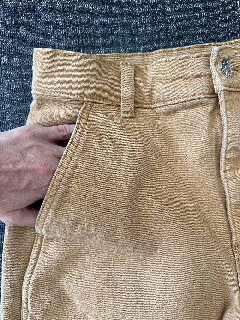 Everlane Barrel Pants Women’s 4 Tan Camel Organic Cotton High Rise